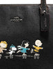 Coach Peanuts City Zip Tote in Refined Natural Pebble Leather with Snoopy
