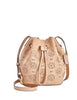 Coach Suede Mini Bucket Bag 16 with Cut Out Tea Rose