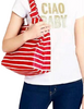 Kate Spade Maryanne Flatiron Striped Nylon Shoulder Bag