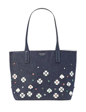 Kate Spade New York Ash Street Spade Applique Denim Tote