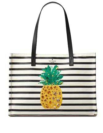 Kate Spade New York By The Pool Canvas Pineapple Mega Sam Tote