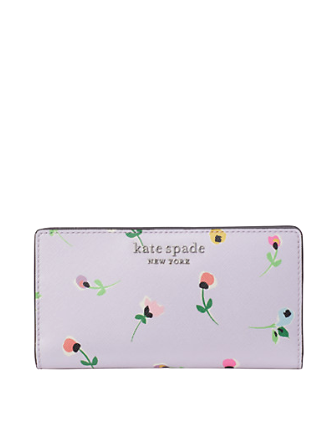 Kate Spade New York Cameron Floral Ditsy Large Slim Bifold Wallet