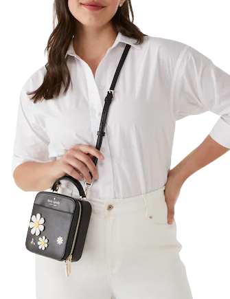Daisy Flower Crossbody Purse For Women - Large Capacity PU Leather Shoulder Bag & Tote