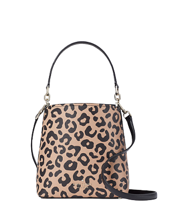 ★SO MARCH☆leopard mini bucket tote bag (coating version) Cabachic Mini satin bucket bag in multicoloured - Christian