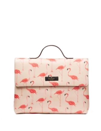 Kate Spade New York Flamingo Lita Shore Street Travel Cosmetic Case