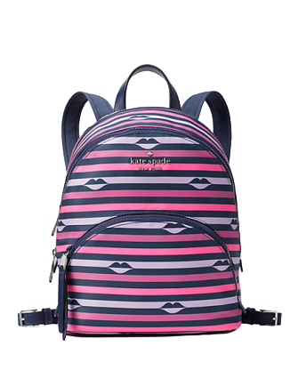 Kate Spade New York Karissa Nylon Lip Print Medium Backpack