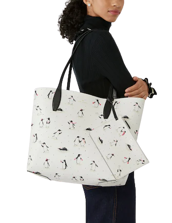 Kate Spade New York Large Reversible Penguin Tote