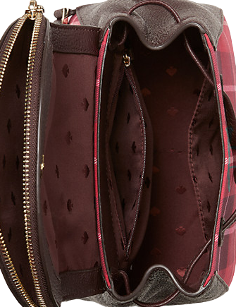 Kate Spade New York Leila Plaid Medium Flap Backpack