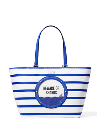 Kate Spade New York Make A Splash Jules Beware Of Sharks Tote