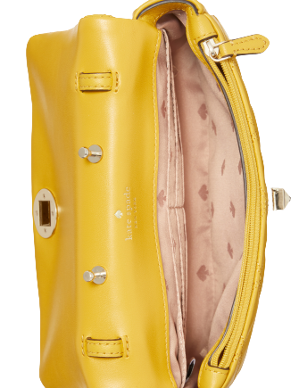 Kate Spade Bags | Kate Spade Natalia Small Flap Turnlock Crossbody | Color: Gold/Yellow | Size: Os | Purse_Aholik's Closet