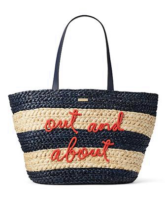 Kate Spade New York Shore Thing Out and About Straw Tote