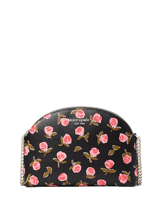 Kate Spade New York Spencer Ditsy Rose Double zip Dome Crossbody