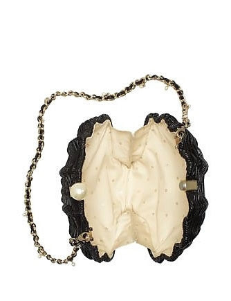 Kate Spade New York Splash Out Wicker Clam Shell Shoulder Bag