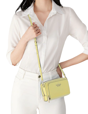 kate spade crossbody bag for women Staci dual zip around crossbody (Garden  pink) : : Clothing, Shoes & Accessories