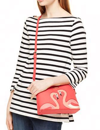 Kate Spade New York Take a Walk On The Wild Side Flamingo Hanna Crossbody