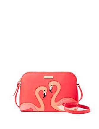 Kate Spade New York Take a Walk On The Wild Side Flamingo Hanna Crossbody