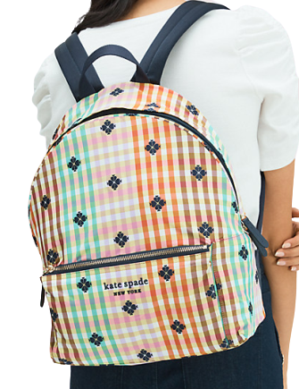 Kate Spade New York The Bella Plaid City Pack Large Backpack