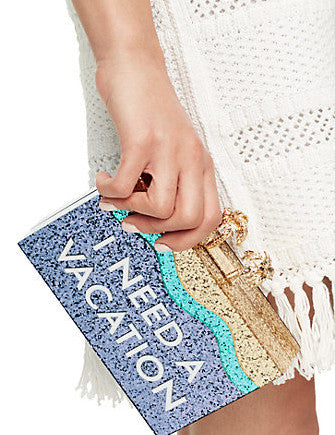 Kate Spade New York Breath of Fresh Air I Need a Vacation Clutch