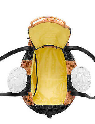 Kate Spade New York Down the Rabbit Hole Wicker Bee Handbag