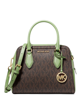 Michael Michael Kors Ayden Medium Logo and Faux Leather Satchel Michael Michael Kors Ayden Medium Logo and Faux Leather Satchel