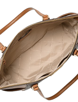 Michael Michael Kors Charlotte Large Logo and Leather Top Zip Tote Michael Michael Kors Charlotte Large Logo and Leather Top Zip Tote