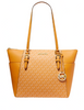 Michael Michael Kors Charlotte Large Logo and Leather Top Zip Tote Bag