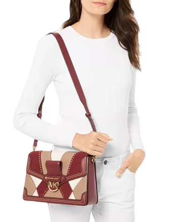Michael Michael Kors Brandy/Multi Jessie Large Flap Shoulder Bag