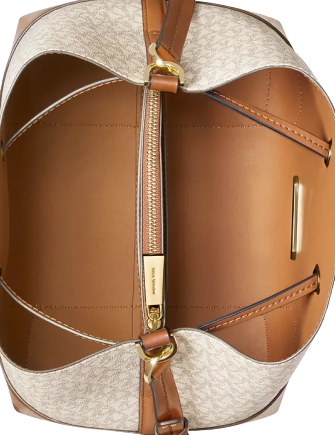 Michael Michael Kors Signature Mercer Gallery Convertible Bucket Leather Shoulder Bag