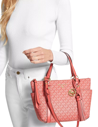 Michael Michael Kors Signature Sullivan Convertible Top Zip Tote Michael Michael Kors Signature Sullivan Convertible Top Zip Tote