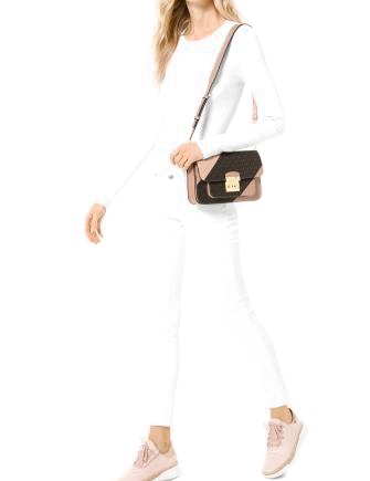 Michael Michael Kors Sloan Editor Tricolor Signature Shoulder Bag