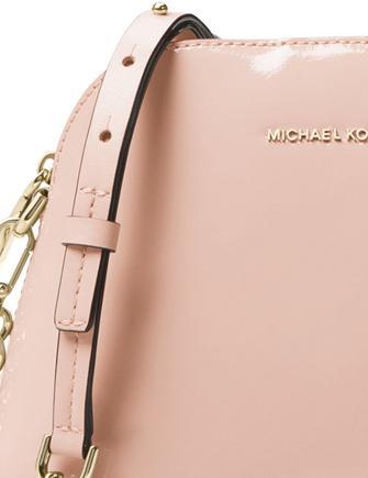 Michael Michael Kors Mercer Patent Leather Medium Dome Messenger