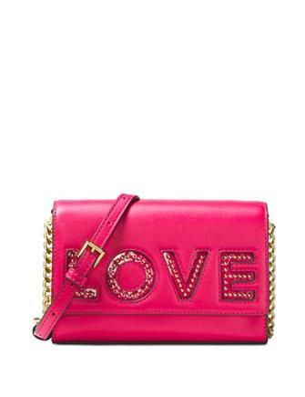 Michael Michael Kors Ruby Medium Love Clutch Crossbody