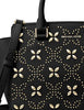 Michael Michael Kors Selma Medium Top Zip Studded Floral Satchel
