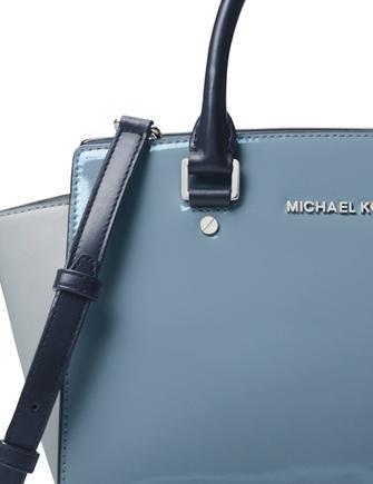 Michael Michael Kors Selma Medium Top Zip Patent Leather Satchel