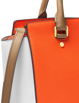 Michael Michael Kors Colorblock Selma Medium Top Zip Satchel