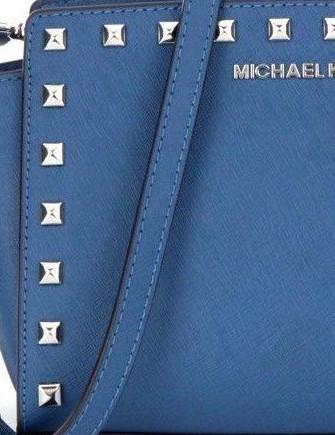 Michael Michael Kors Selma Medium Studded Saffiano Messenger