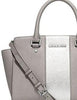 Michael Michael Kors Metallic Center Stripe Selma Med Satchel